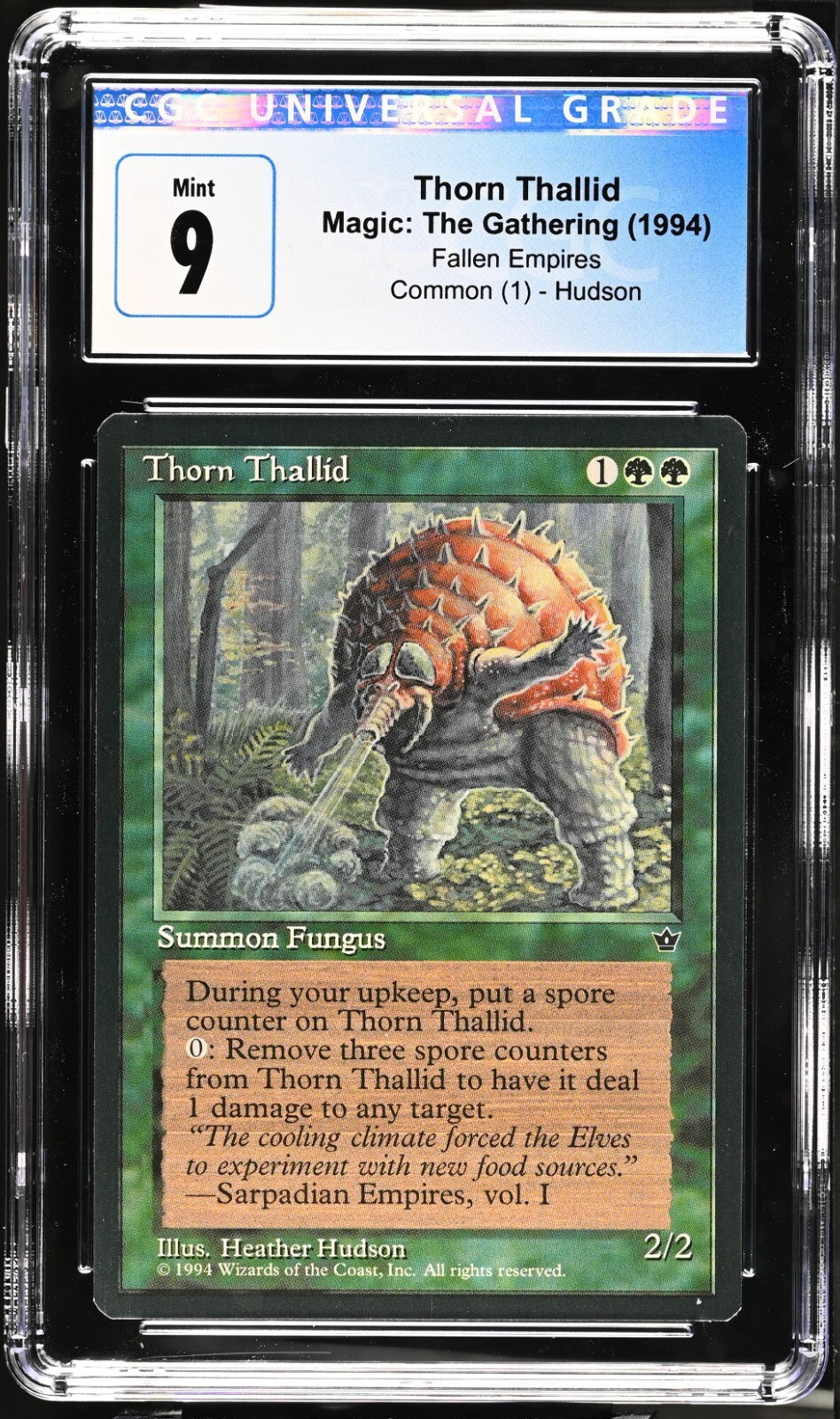 Set of 3 1994 SEQUENTIAL Magic MTG Fallen Empires Thorn Thallid CGC 9 Mint