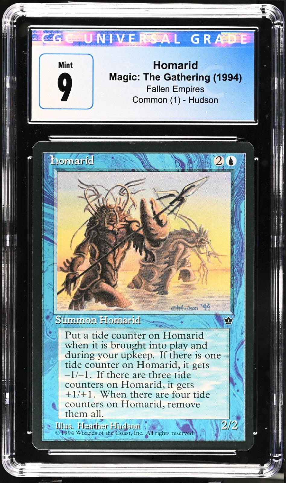 Set of 3 1994 Magic the Gathering MTG Fallen Empires Homarid CGC 9 Mint