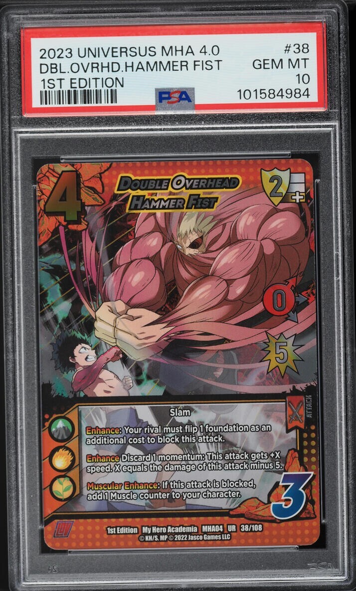PSA 10 My Hero Academia Double Overhead Universus MHA04 Ultra Rare 38