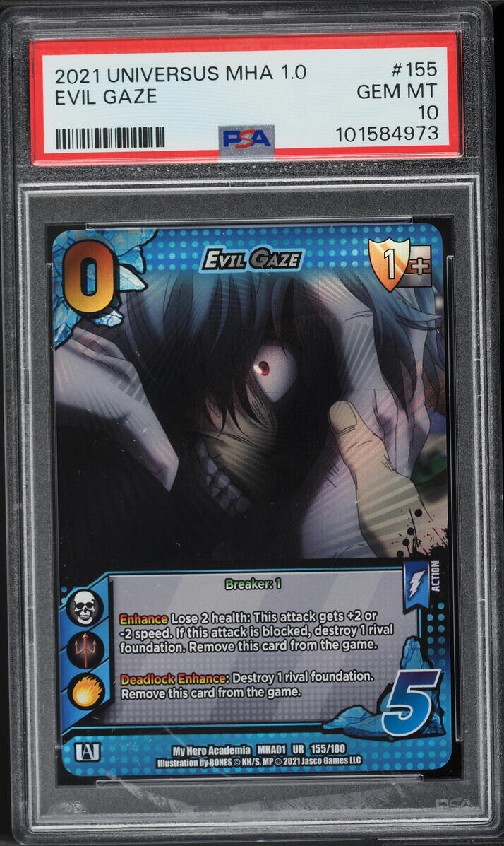 PSA 10 My Hero Academia Evil Gaze Universus MHA01 Ultra Rare 155/180