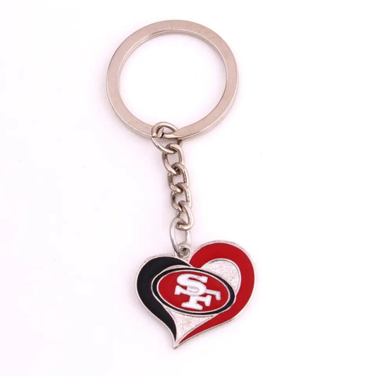 NFL Heart Keychain