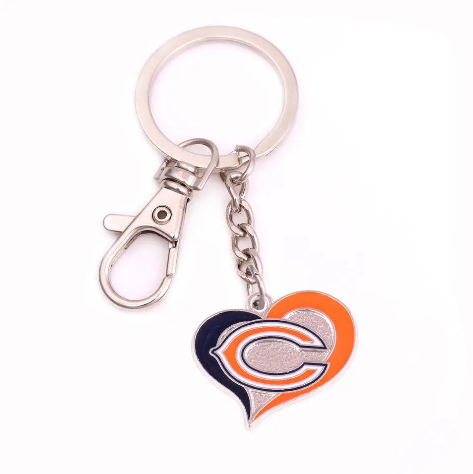 NFL Heart Keychain