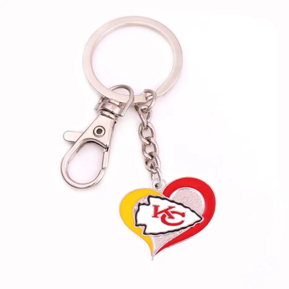 NFL Heart Keychain