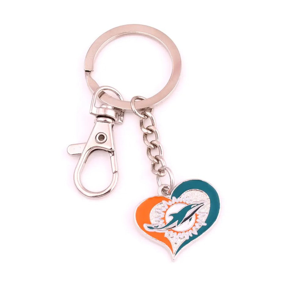 NFL Heart Keychain