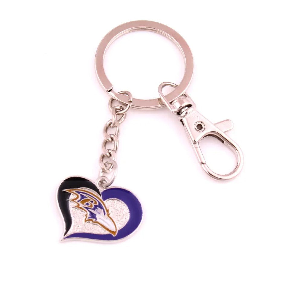 NFL Heart Keychain