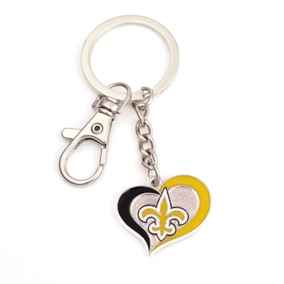 NFL Heart Keychain