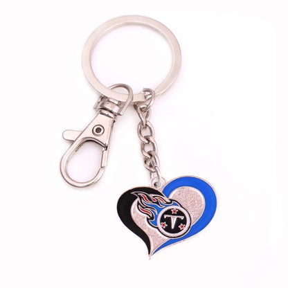 NFL Heart Keychain