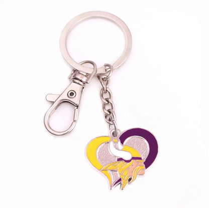 NFL Heart Keychain