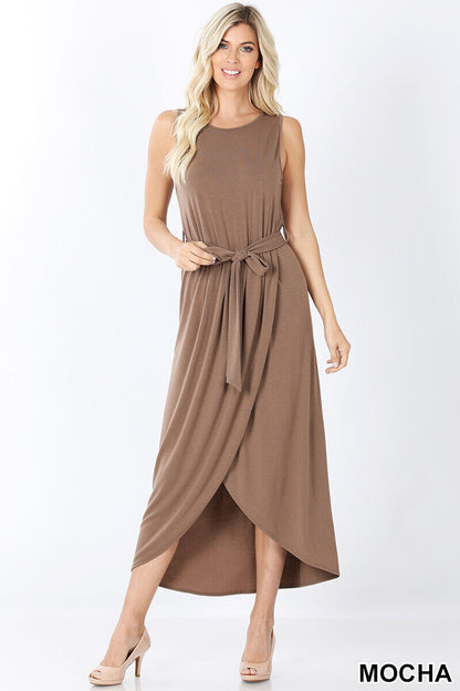 Tulip Wrap Slit Dress