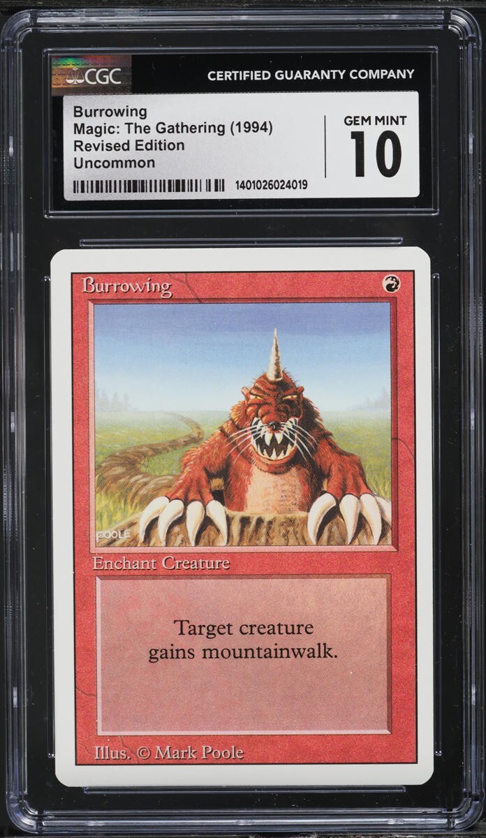 1994 Magic The Gathering Revised Burrowing CGC 10 GEM MINT Low Pop