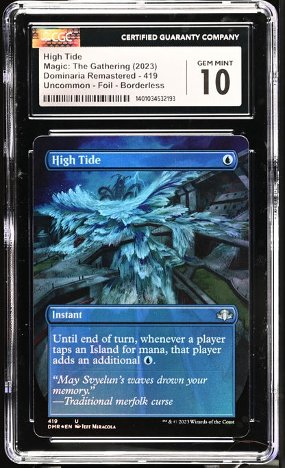 3 HIGH TIDE BORDERLESS 419 DOMINARIA REMASTERED MAGIC THE GATHERING CGC 10 POP 3