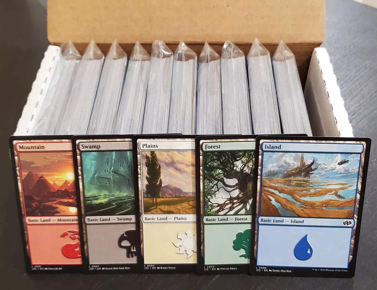 500 Magic The Gathering MTG Basic Land Cards - 100 of Each Color and Bonus Cards