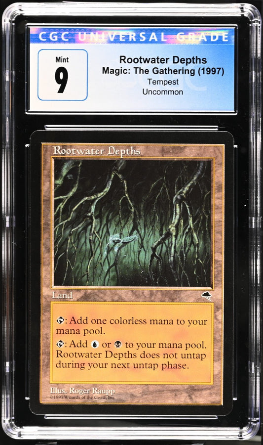 1997 Magic The Gathering Tempest Rootwater Depths CGC 9 Mint Uncommon