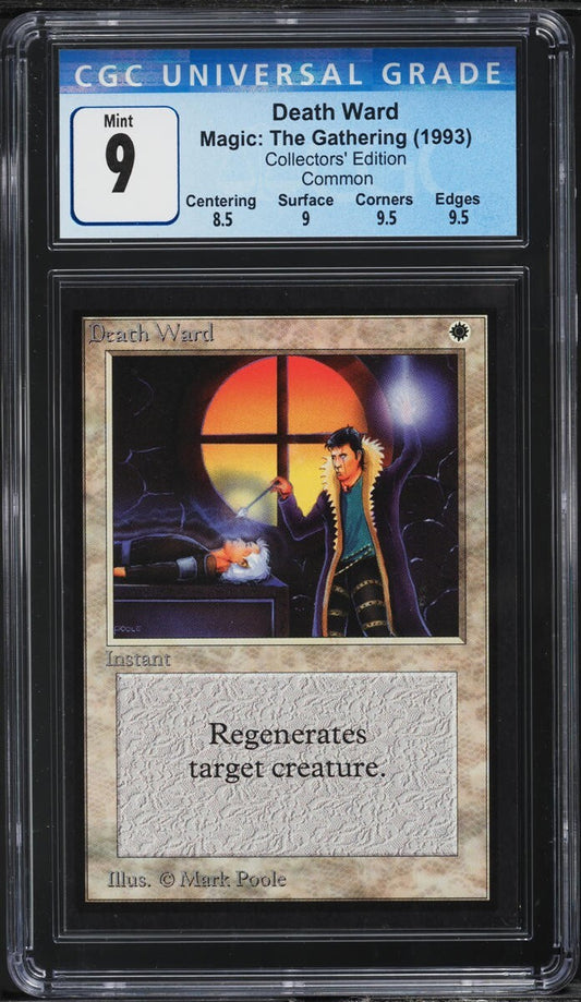 CGC Graded 9 Death Ward Magic the Gathering (1993) Collectors' Edition POP 4