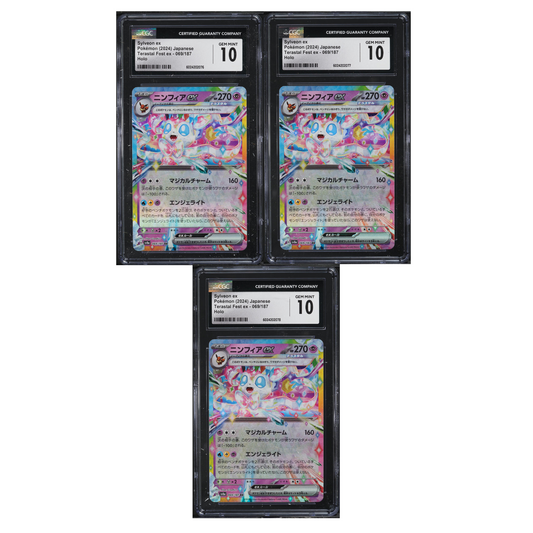 THREE CGC 10 Sylveon ex Holo 069 Terastal Fest Ex Japanese Pokemon Sequential