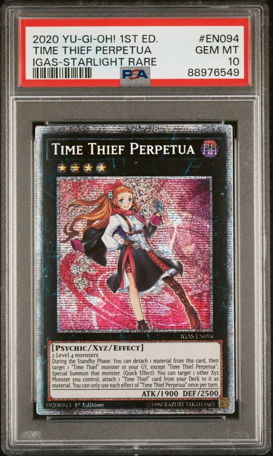 Yugioh Time Thief Perpetua IGAS-EN094 Starlight Rare PSA 10 Pop 16