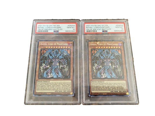 Yu-Gi-Oh! Raviel, Lord of Phantasms 2021 Tin of Ancient Batte PSA 10 Sequential