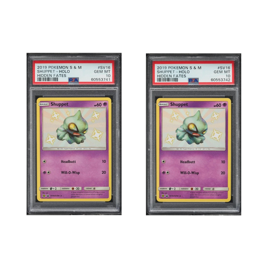 Pokemon 2019 Hidden Fates #SV16 Shiny Shuppet Holo PSA 10 GEM MINT 2 SEQUENTIAL