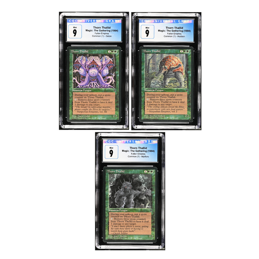 Set of 3 1994 SEQUENTIAL Magic MTG Fallen Empires Thorn Thallid CGC 9 Mint