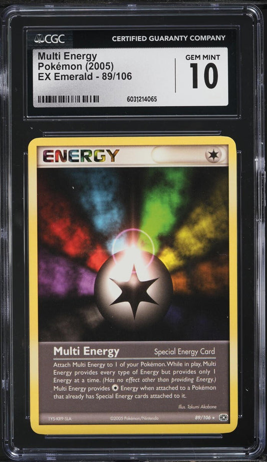 Multi Energy 89/106 Rare EX Emerald 2005 Pokemon Card Graded CGC 10 💎