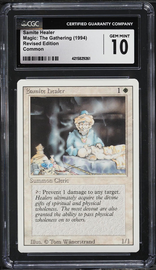 1994 Magic The Gathering Revised Samite Healer CGC 10 GEM MINT Low Pop