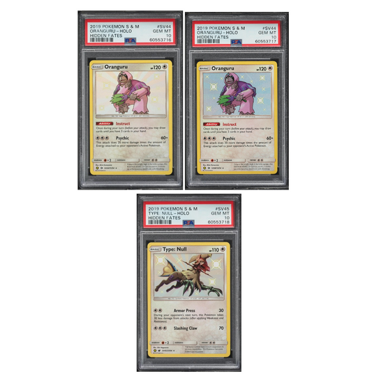 2019 Pokemon S & M Hidden Fates #SV44-45 Hidden Fates PSA 10 Three Sequential