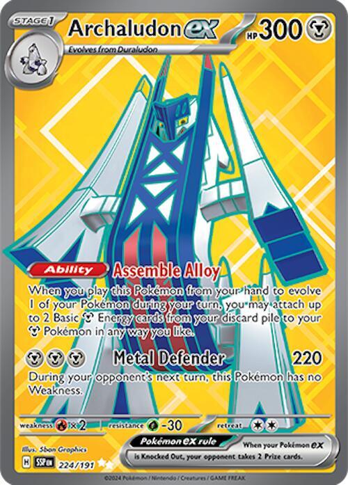 2024 Archaludon ex 224/191 Ultra Rare Pokemon Surging Sparks PSA 10