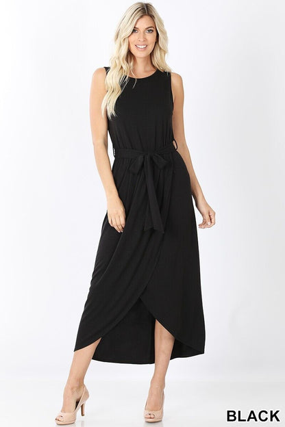 Tulip Wrap Slit Dress